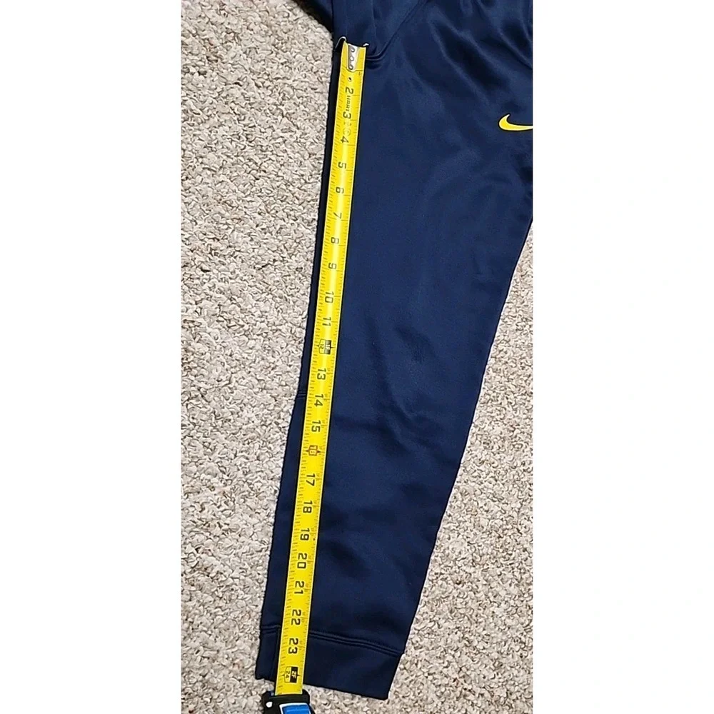 Nike Boys Michigan Sweatpants Joggers Size Large‎ Blue On Field Therma Fit **